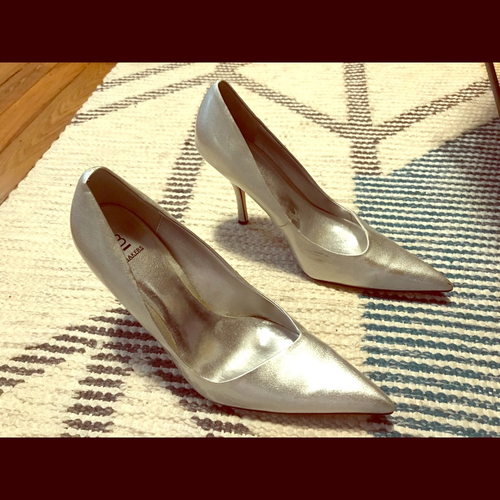 Silver Baker’s High Heels
